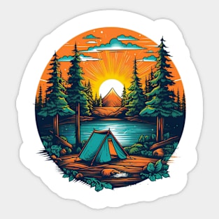 Camping Scene #14 Sticker